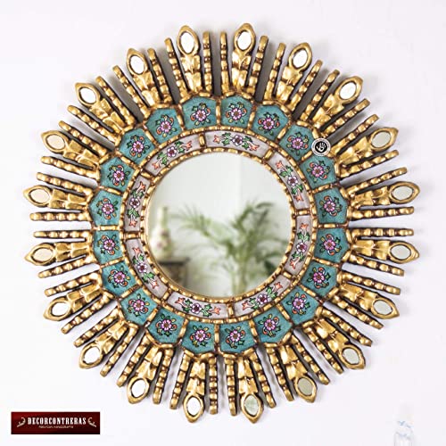 Amazon.com: Turquoise Decorative Mirrors 17.7in"Turquoise Sunburst .