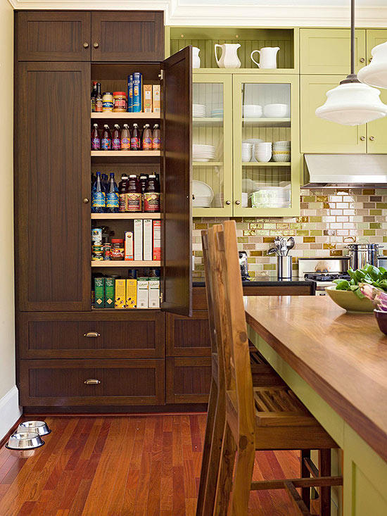 Contemporary Kitchen Pantry Idea Food Storage For Small Cool Space .