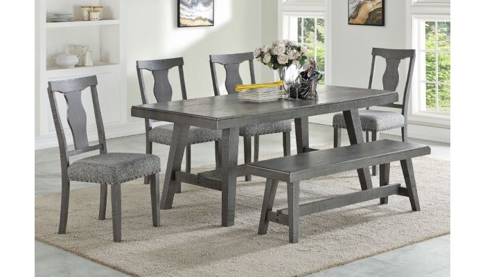 Lavon Table Set Rustic Gray Fini