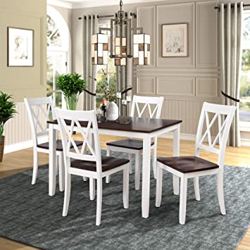 Amazon.com - Merax Dining Table Set Kitchen Dining Table Set for 4 .