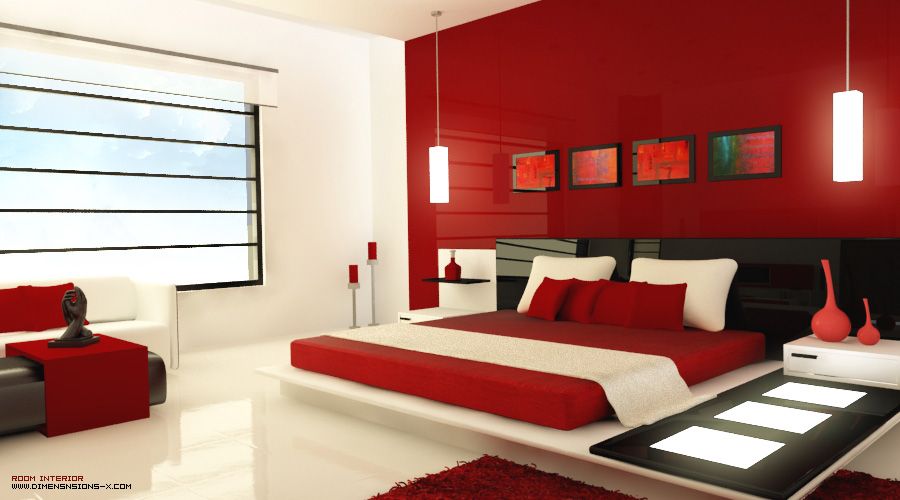 Red Bedrooms | Elegant bedroom design, Red bedroom decor, Red .