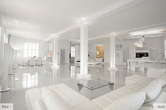 Elegant White Interior | Living Room Design Ide