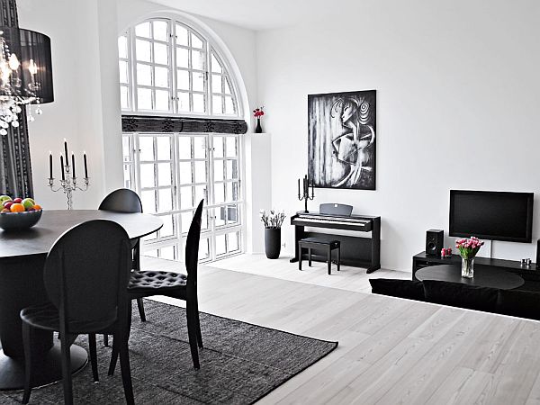 Elegant black and white interior dupl