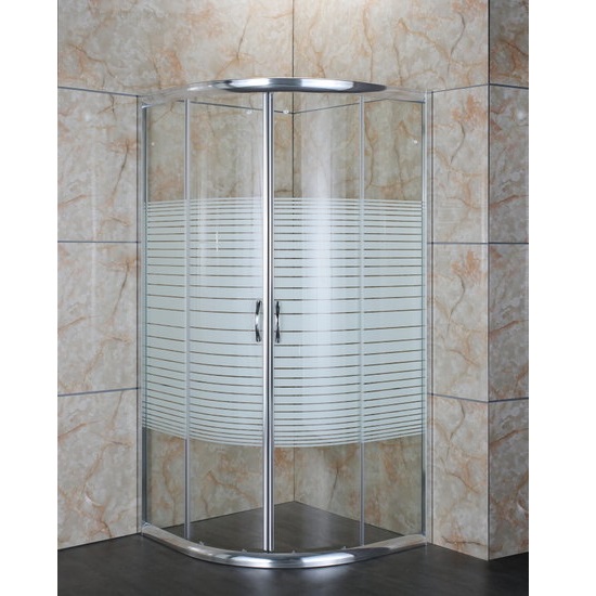 Round Shower Enclosure, transparent or silk-screen printed gla
