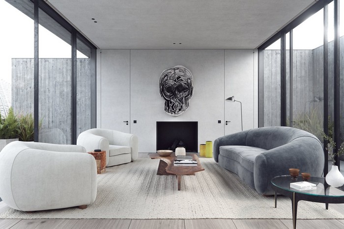 Fresh and Elegant Minimal Living Room Ide