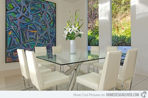 15 Shimmering Square Glass Dining Room Tables | Glass dining room .