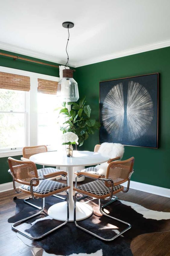 House Build Inspo: Going Green | Green dining room, Living room .