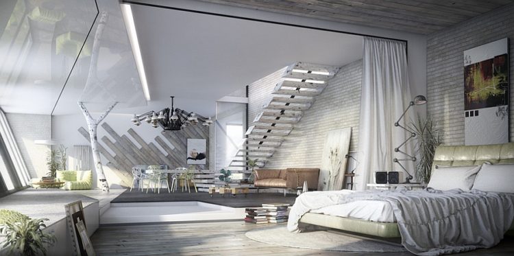20 Gorgeous Industrial Design Bedroom Ide