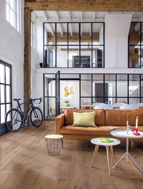 When the industrial style meets the vintage | Loft interiors .