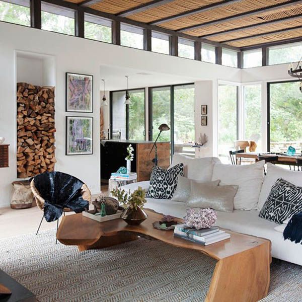 A modern-rustic beach house in The Hamptons, NY | Log home living .