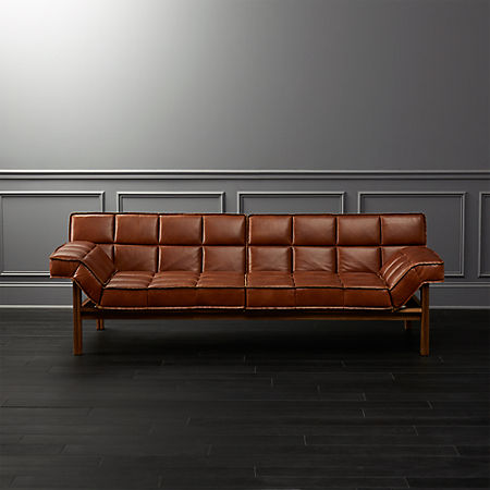 Drops Leather Sofa + Reviews | C