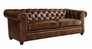 Keswick Tufted Leather Sofa Brown - Abbyson Living : Targ