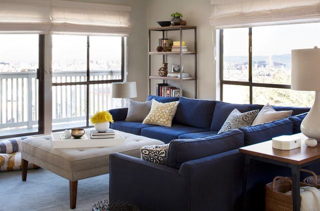 Beautiful Blue Sectional Sofa to Give Vary Interior Design | Blue .