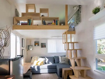 Bright tiny house feels like a modern urban loft space | TreeHugg