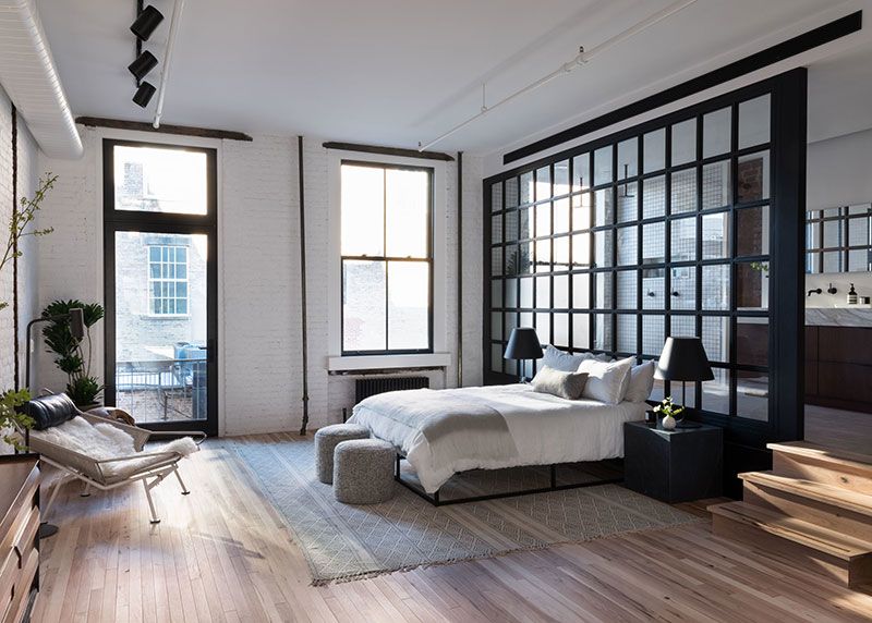 Bright New York loft with elevator right in the apartment | Дизайн .