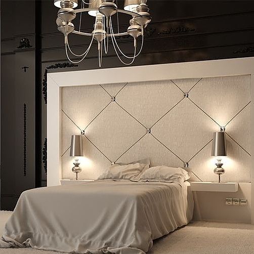 For an Elegant Look this Over Sized Custom Headboard for a Luxury .