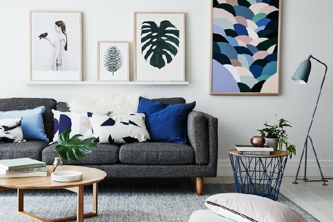 Before & After: Mid Century Modern Living Room Design Online