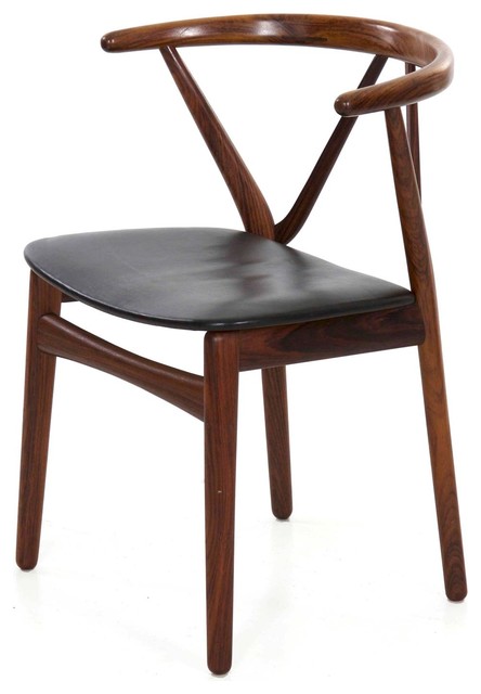 Consigned Danish Mid Century Modern Rosewood Arm Chair circa 1950s .