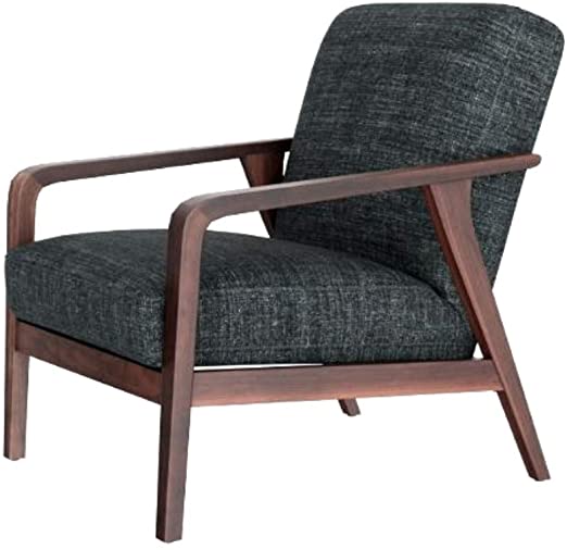 Amazon.com: Αrmed Chair Accent Wood Marine Blue Fabric Mid Century .