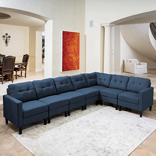 Amazon.com: Mid-Century Modern Style Sectional Sofa - Button .