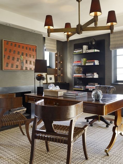 Masculin office classic modern antiques mix eclectic | Office .