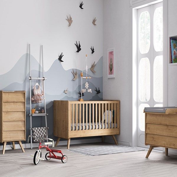 Vox Vintage 3 Piece Cot Bed Nursery Set in a Choice of Oak or 5 .