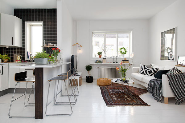 Open Space Living Room With Scandinavian
Design