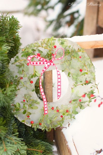 Ice Wreath | Outdoor christmas, Outdoor christmas decorations .