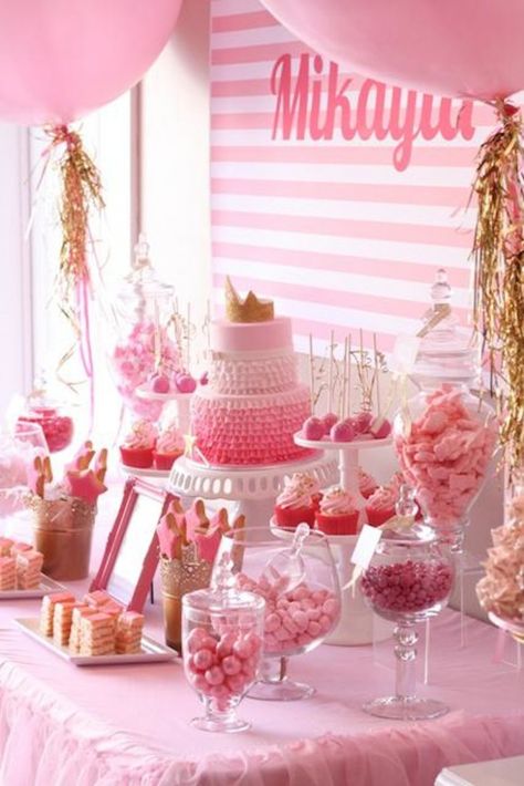 pink and gold party ideas | princess pink and gold birthday party .