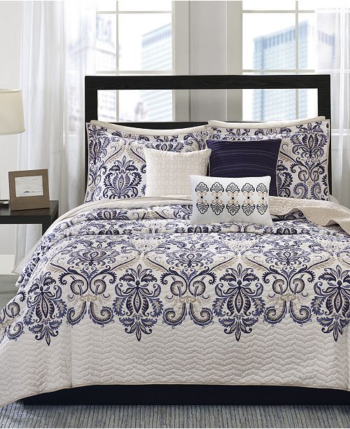 Madison Park Cali 6-Pc. Quilted Full/Queen Coverlet Set & Reviews .