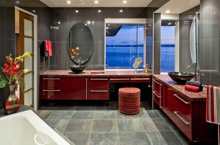 Red Bathroom Design Ideas