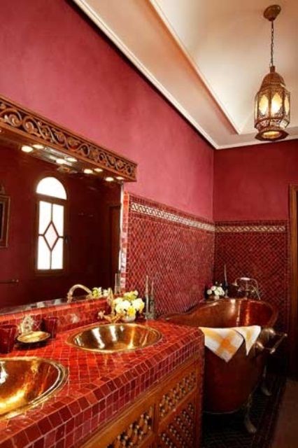 61 Inspiring Moroccan Bathroom Design Ideas | Moroccan bathroom .