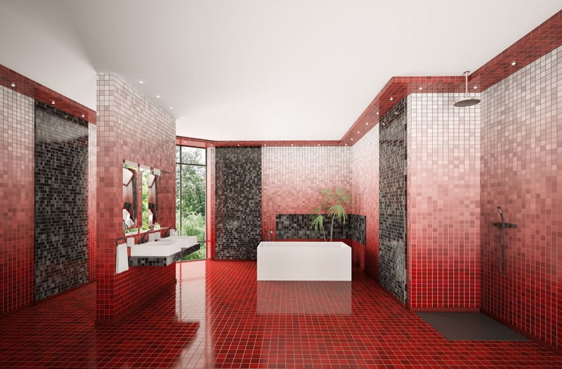 20 Red Bathroom Design Ide