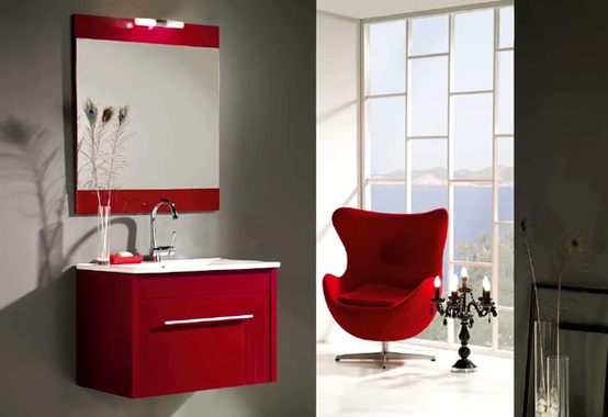 44 Cool And Bold Red Bathroom Design Ideas - DigsDi