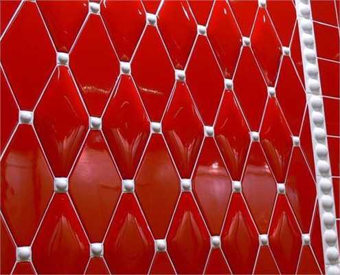 Modern Wall Tiles in Red Colors Creating Stunning Bathroom Desi