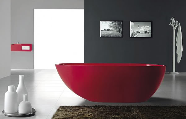 Intensive Red Bathroom Design Ideas [PHOTO