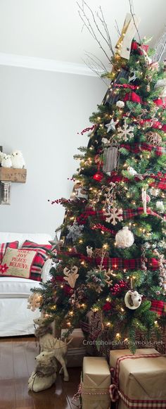 97 Best Christmas tree with Red, white, silver and neutral .