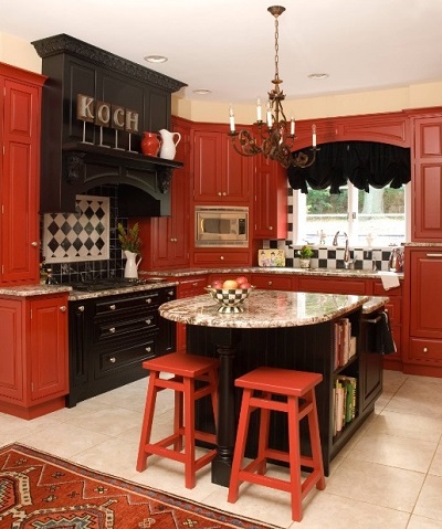 How to Design a Red and Black Kitchen | Home Decor Bu