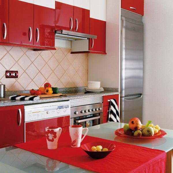 50 Plus 25 Contemporary Kitchen Design Ideas, Red Kitchen Cabinets .