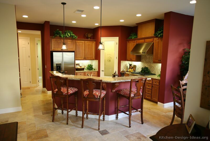 Pictures of Kitchens - Traditional - Medium Wood Cabinets, Golden .