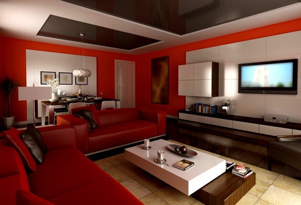 100+ Best Red Living Rooms Interior Design Ide