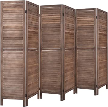 Amazon.com: RHF 6 Panel 5.6 Ft Tall Wood Room Divider, Folding .