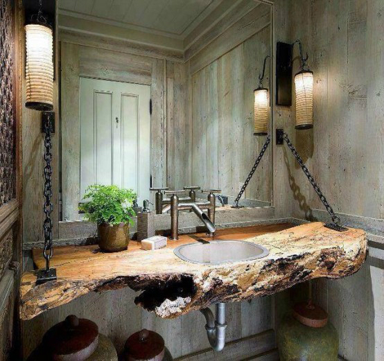 40 Rustic Bathroom Designs | Decohol