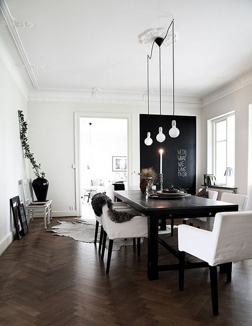 black, white & wood | Home, Interior design, Interi