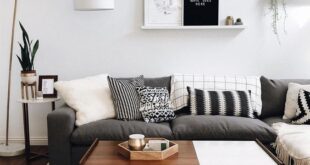 Scandinavian Living Room - Down to earth colors with black and .