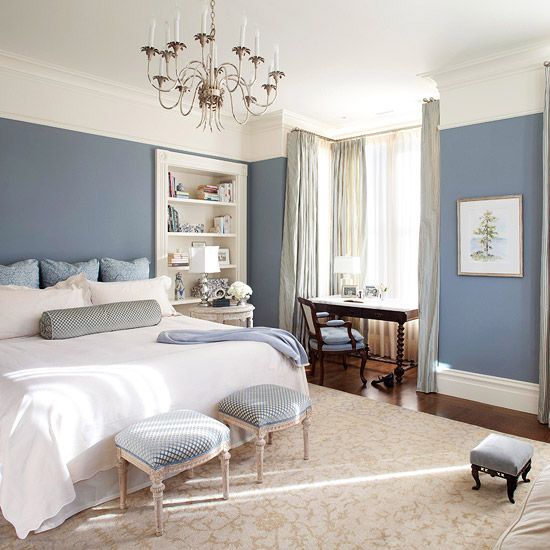 Serene Bedroom Design In Blue Hues