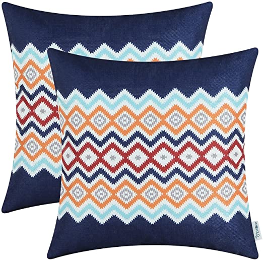 Amazon.com: CaliTime Pack of 2 Soft Canvas Throw Pillow Covers .