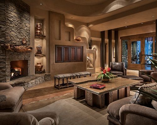 Contemporary Southwest Living Room Interior Design | Southwest .