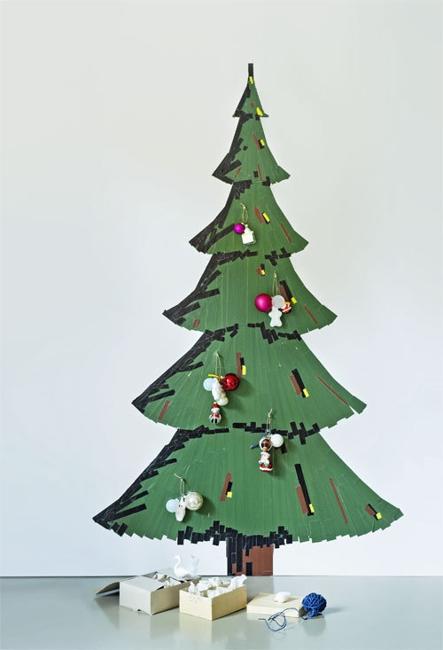 Last Minute Wall Christmas Tree Designs Offering Space Saving .