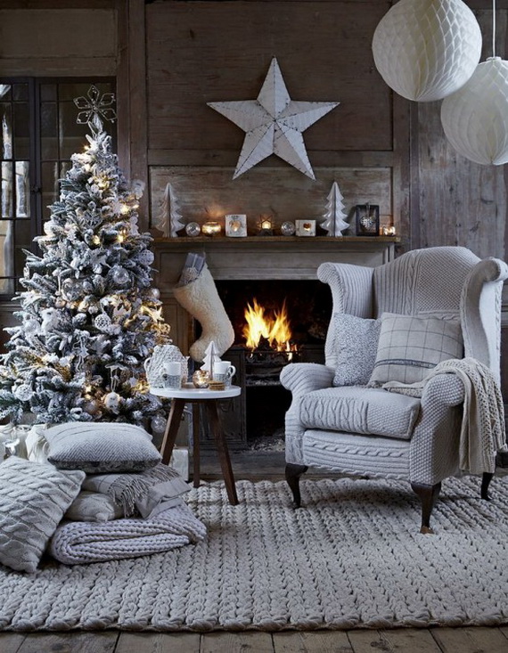 Stylish Christmas Décor Ideas In Grey Color and French Chic_77 .